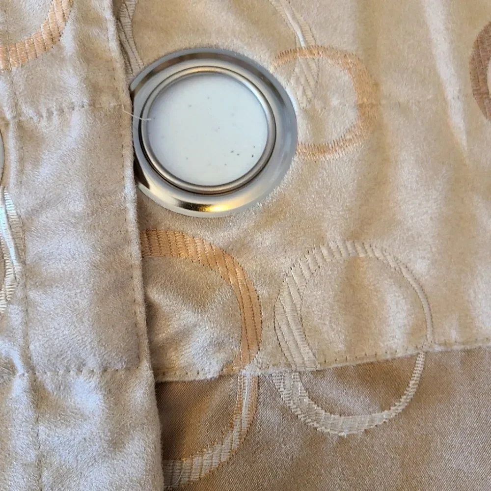 Veratex Cafe Curtains Embroidered Suede Grommets‎ Sz 54